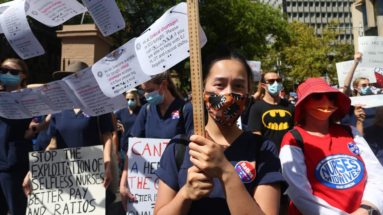 Thousands Of Nurses Protest Pay And Work Conditions During The Pandemic