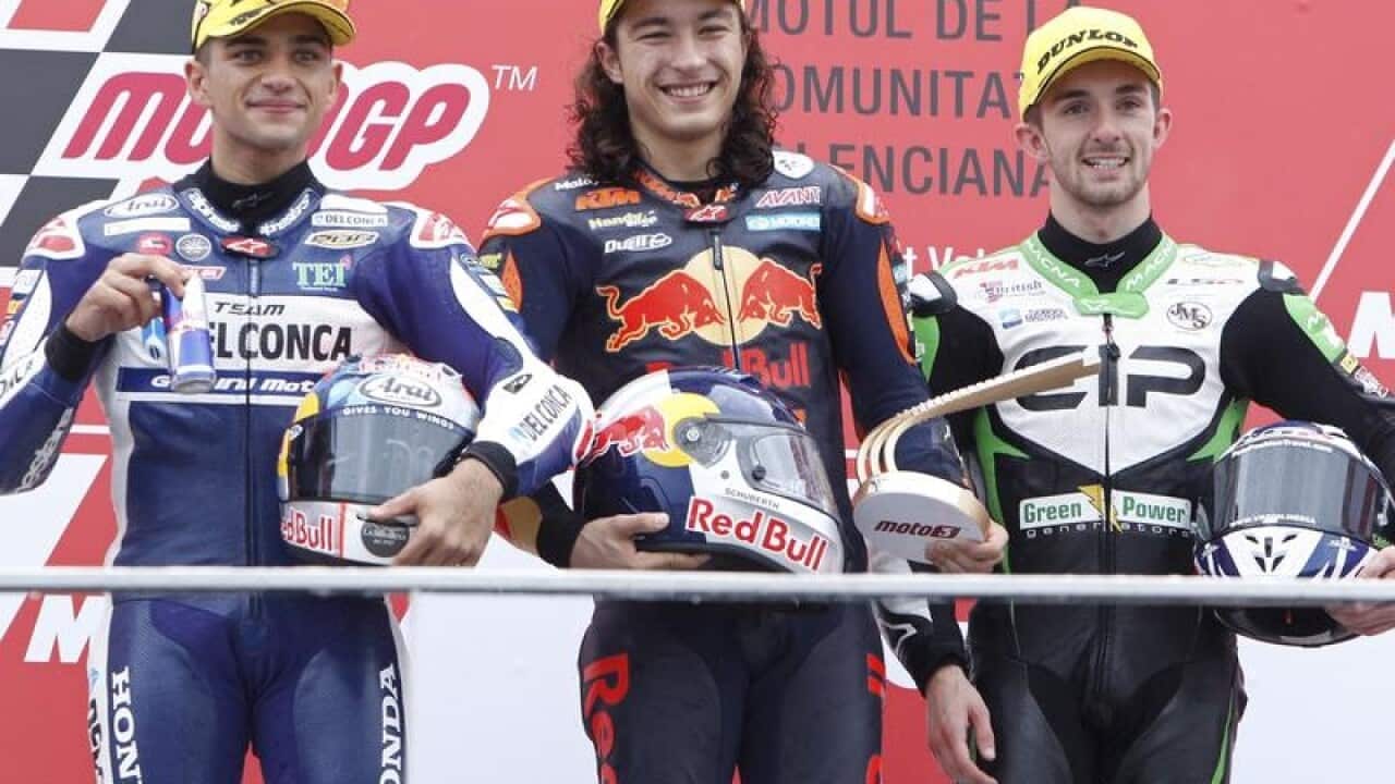 Can Oncu stands on the podium