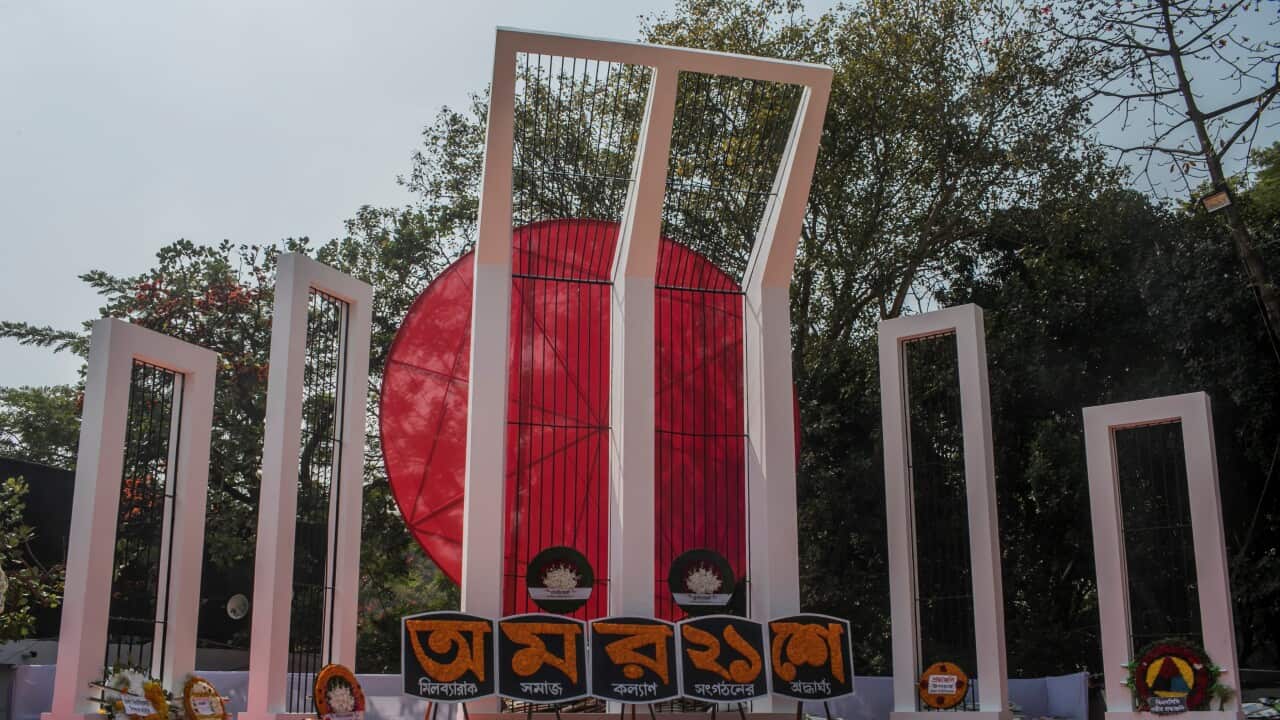 Representational picture of the martyr's monument at Central Shaheed Minar.