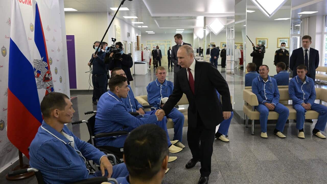 Vladimir Putin hands out awards to soldiers said to have been wounded in Ukraine