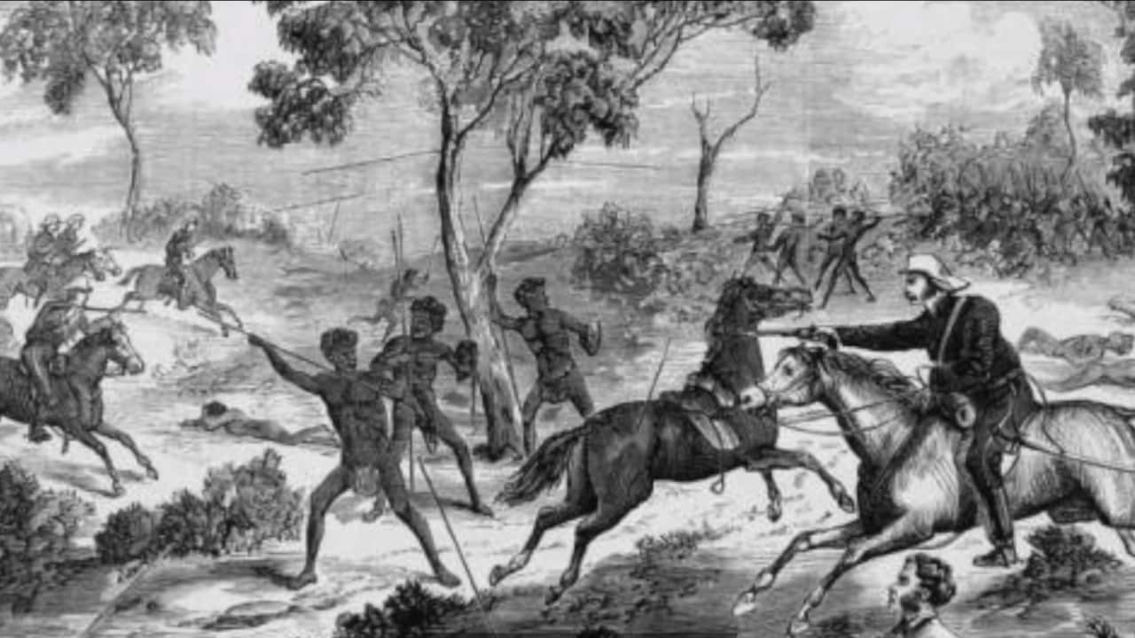 A depiction of colonial violence