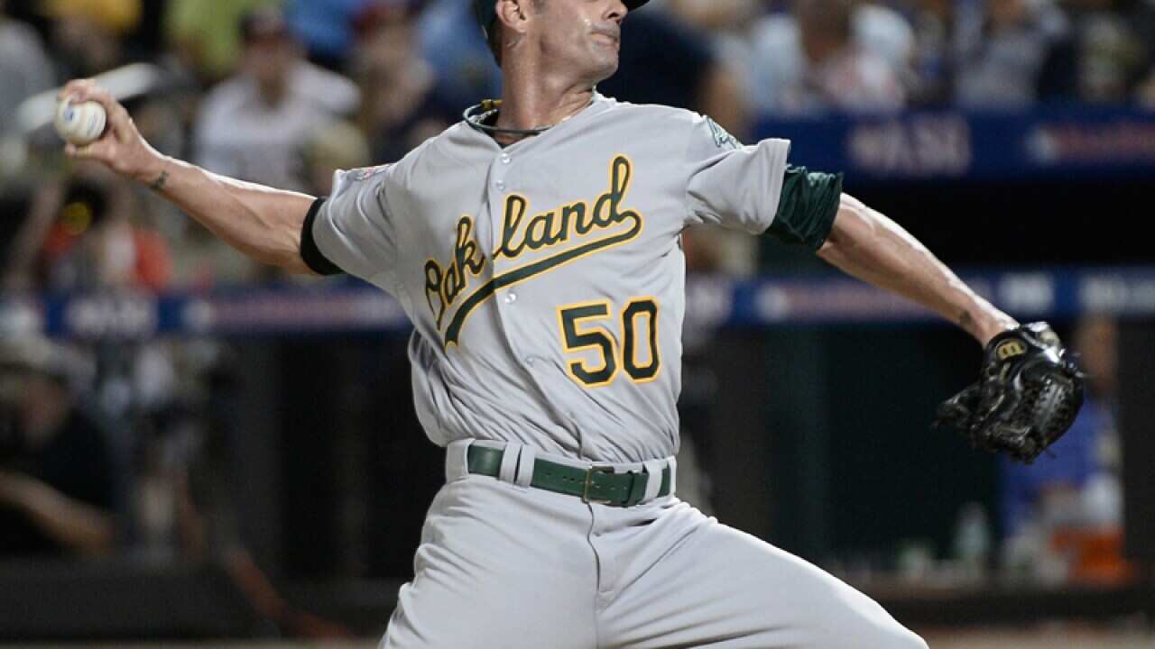 Australian Grant Balfour in action