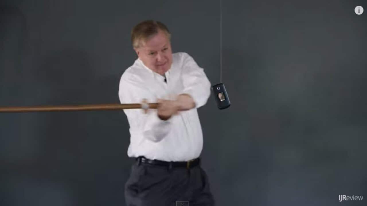 Republican presidential candidate Lindsay Graham  in the YouTube clip (YouTube)