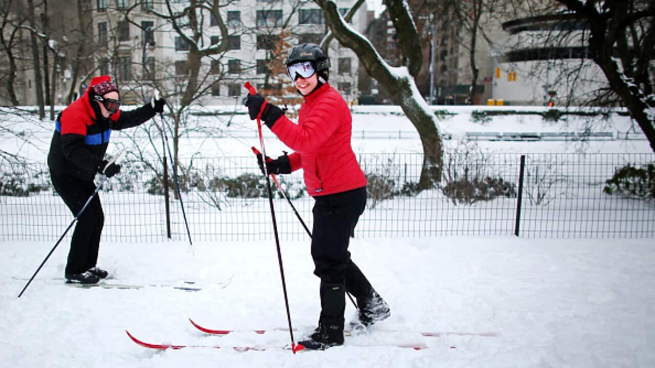 Skiing in Central Park