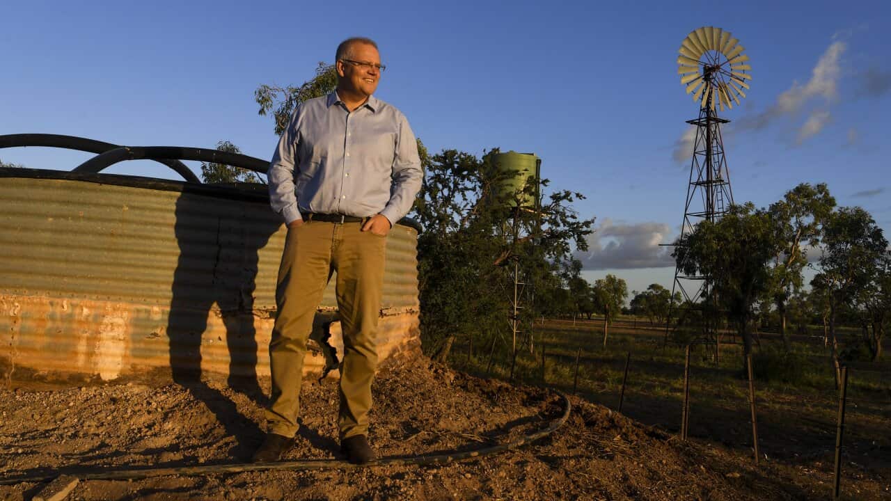 Prime Minister Scott Morrison's attention turns to long-term drought relief.