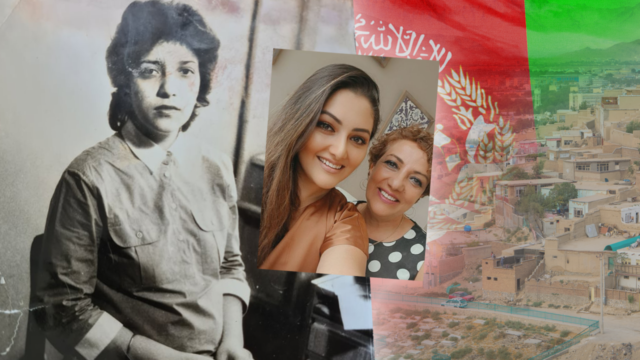 Elly Kohistani and her mother
