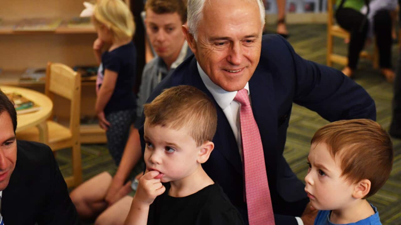 Prime Minister Malcolm Turnbull at an early education centre