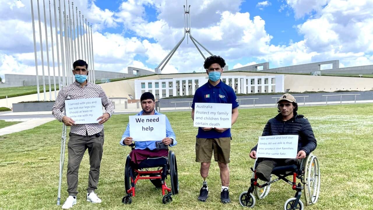 Afghan Invictus players stage demonstration.