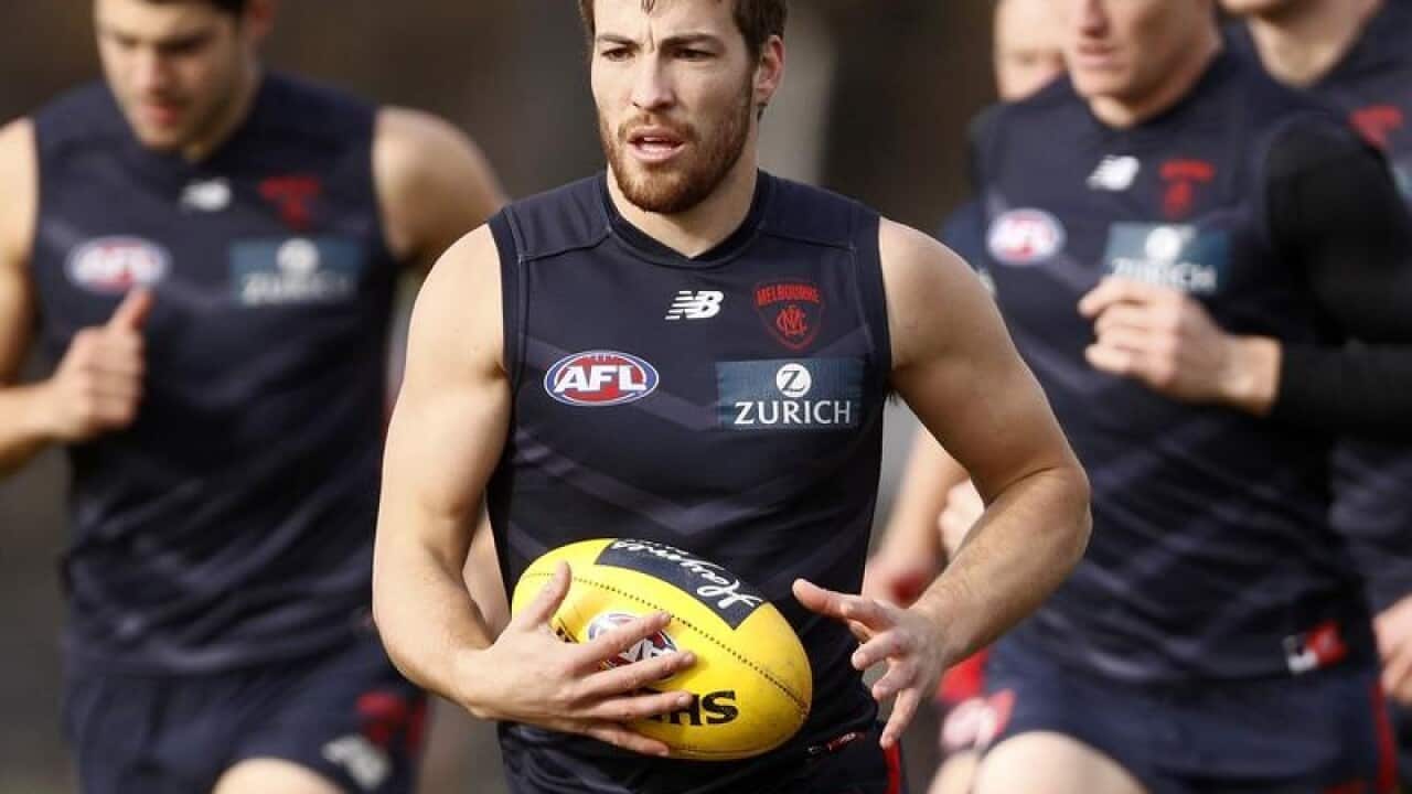 File image of Jack Viney in action during a Demons training session.