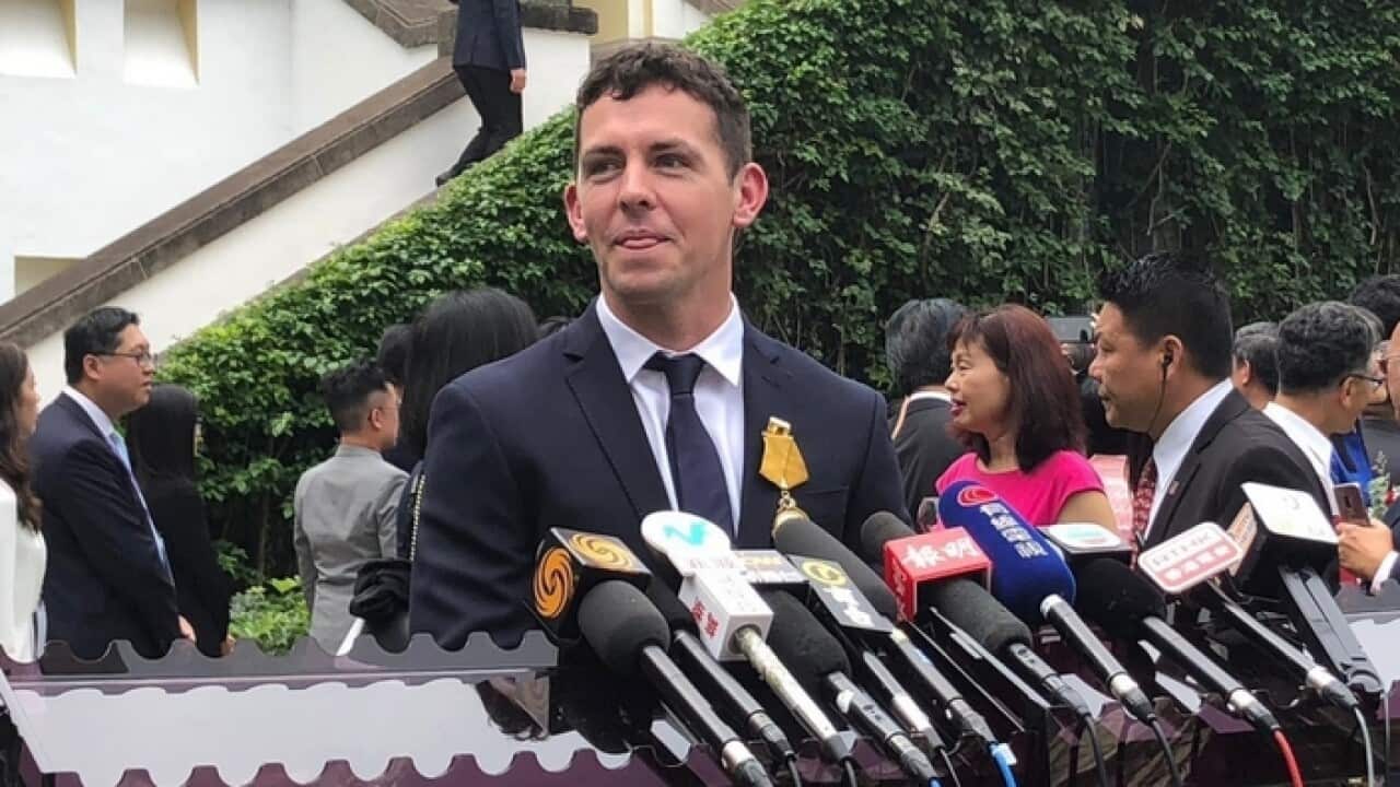 Australian police officer Zachary Brian Rolfe became the first foreign national awarded the bravery medal for rescuing a Hongkonger.