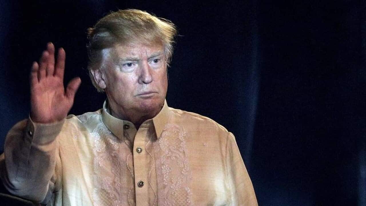 Donald Trump has arrived in Manila.