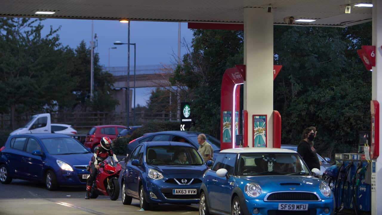 Queues of cars snaked back from petrol stations across Britain.