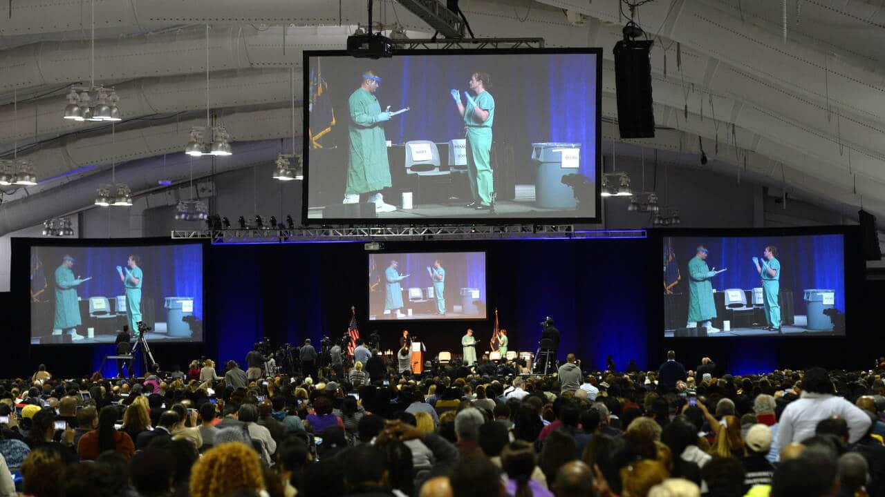 Ebola healthcare workers training in New York