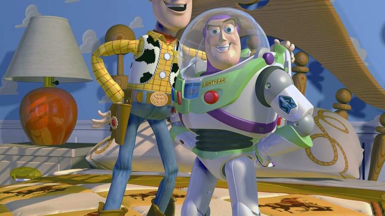 Publicity image by Disney Pixar shows Woody and Buzz Lightyear