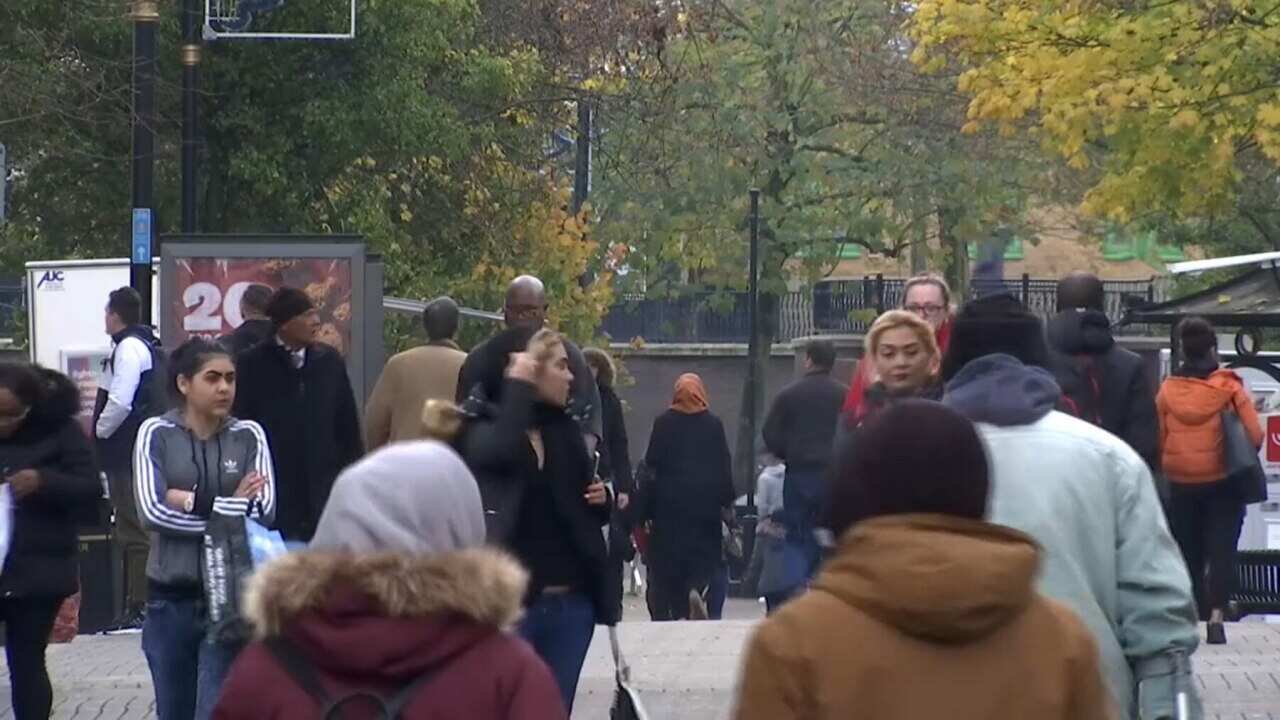 Pedestrians in Luton, UK
