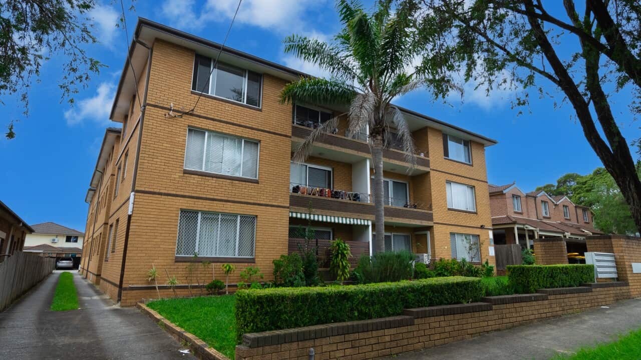 Apartment building in inner Sydney suburb.