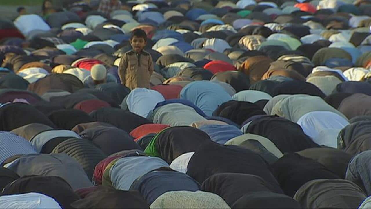 Eid al-Adha prayers in Sydney (SBS)