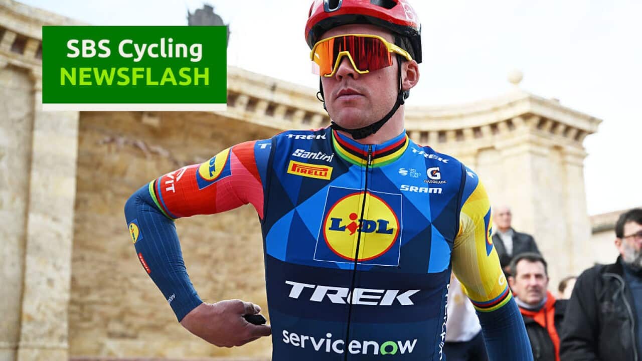 SEGORBE, SPAIN - FEBRUARY 04: Mads Pedersen of Denmark and Team Lidl - Trek prior to the 77th Volta Comunitat Valenciana 2026, Stage 1 a 160km stage from Segorbe to Torreblanca on February 04, 2026 in Segorbe, Spain. (Photo by Szymon Gruchalski/Getty Images)