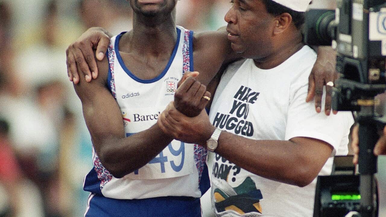 Great Britain Olympic runner Derek Redmond