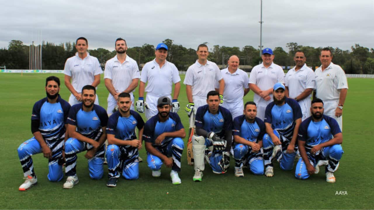 Afghan Youth playing cricket tournament with AFP and New South Wales Police Force