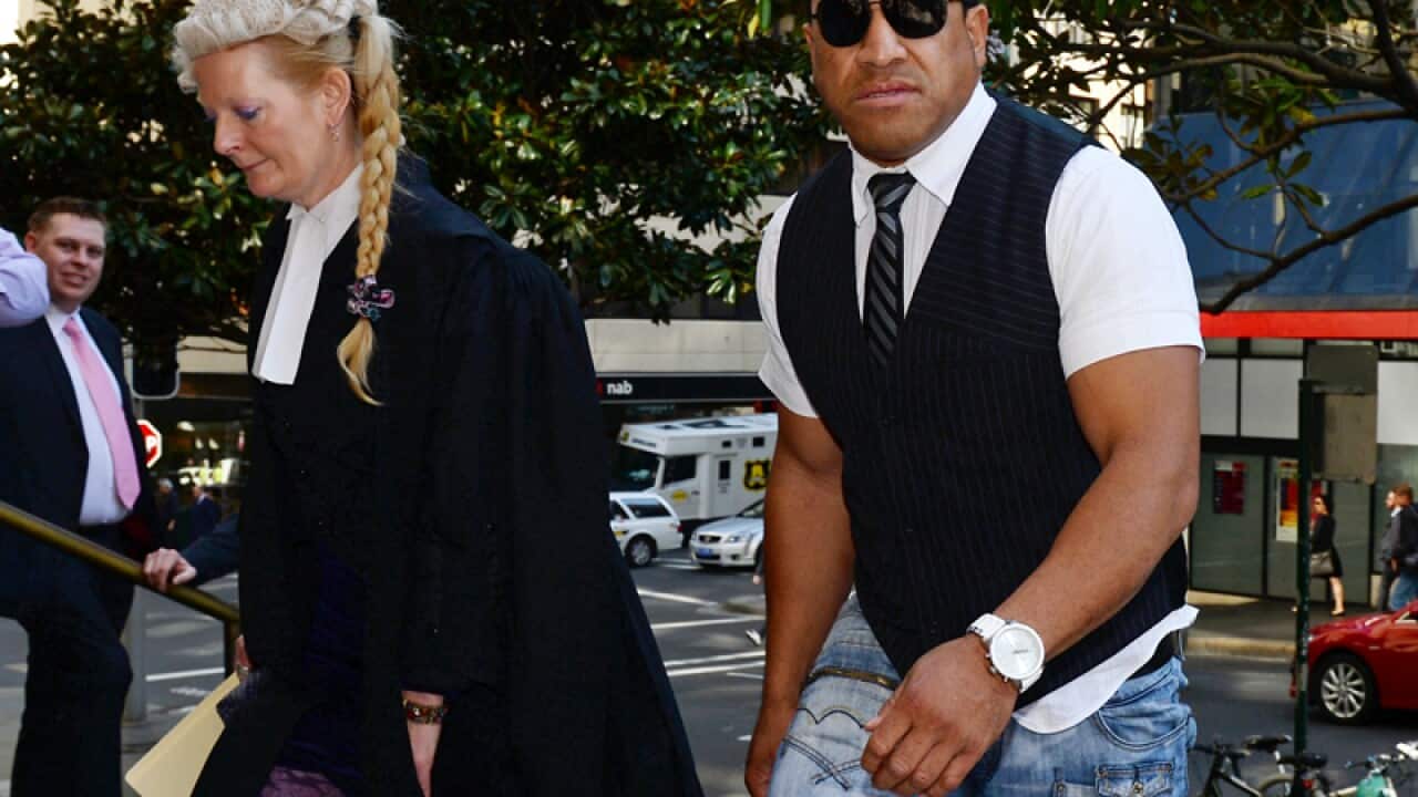 John Hopoate arrives at the Downing Centre Local Court