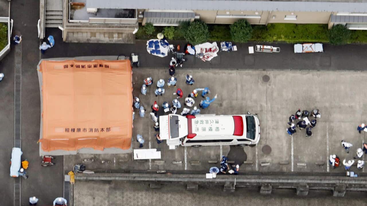 the scene of the knife attack