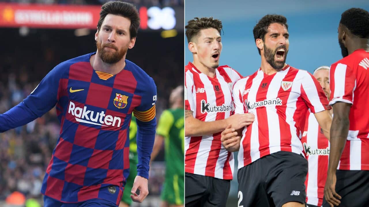 Lionel Messi | Raul Garcia celebrates with his Athletic Bilbao teammates
