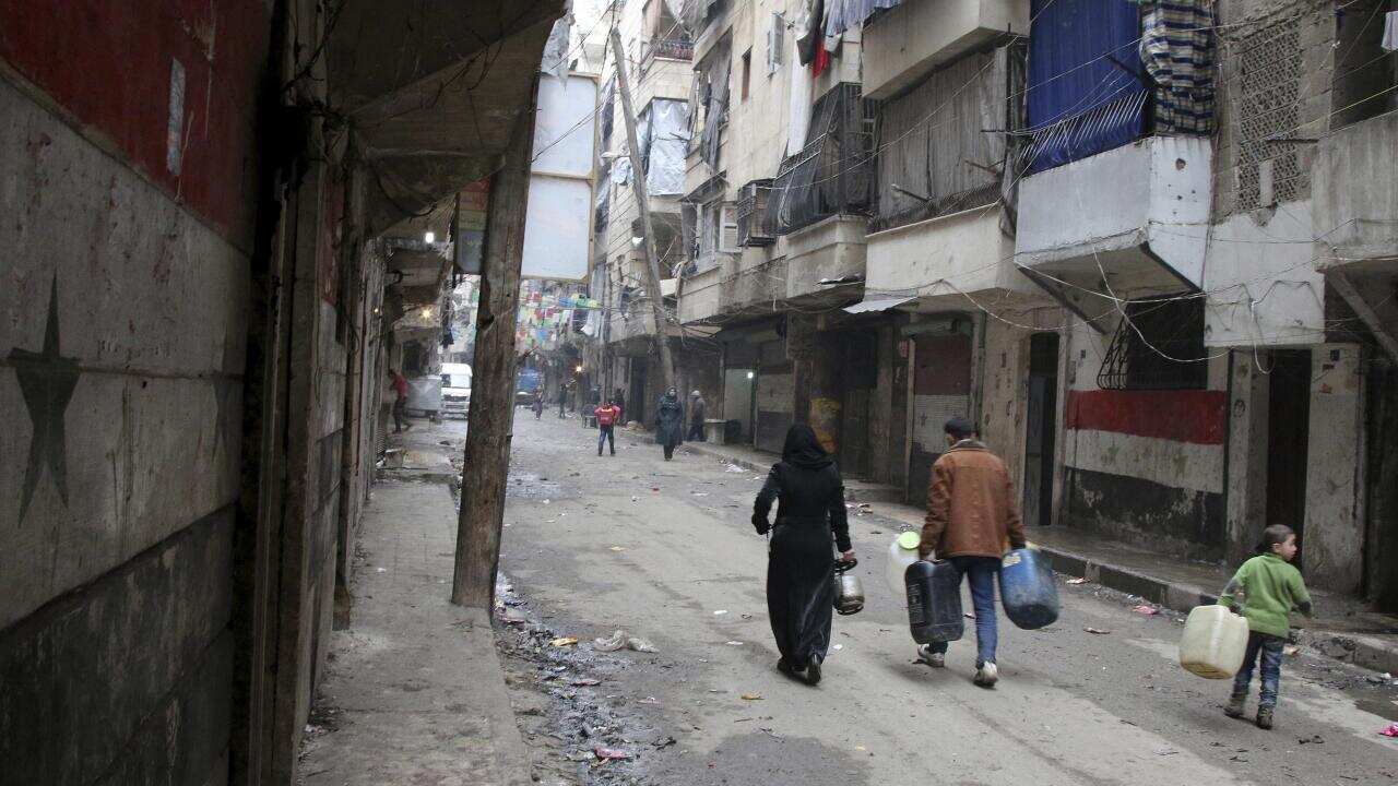 Heading for fuel and water in besieged Aleppo