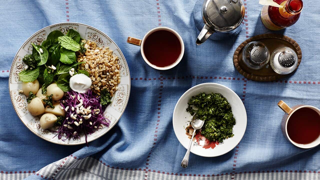 Bhel puri freekeh bowl
