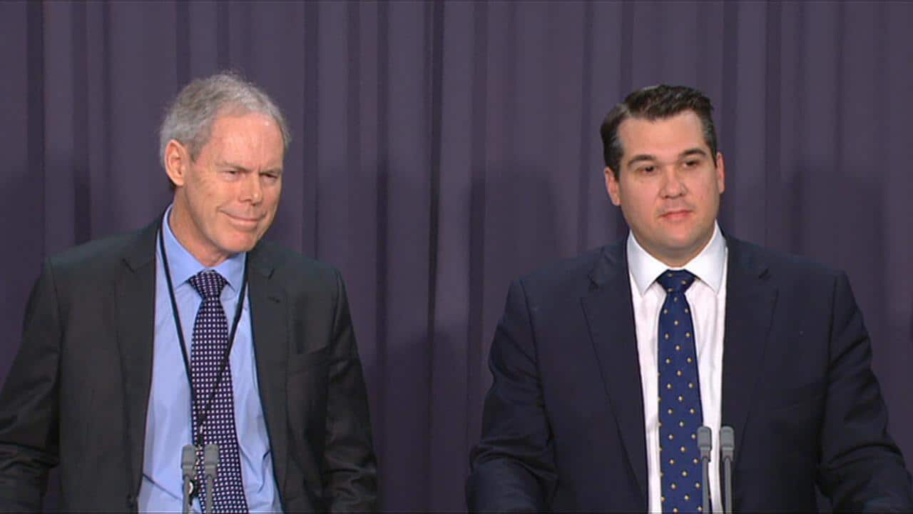 Dr Gary Johns (left) and government MP Michael Sukkar