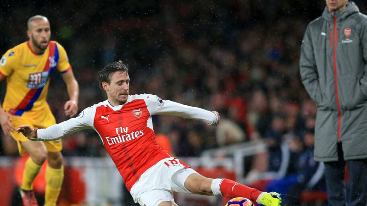 Arsenal's Nacho Monreal in action .