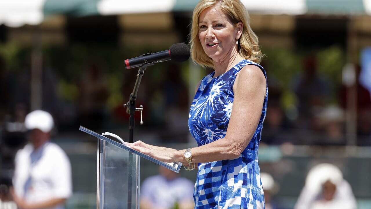 Former tennis star Chris Evert has been diagnosed with an early stage of ovarian cancer (AAP).