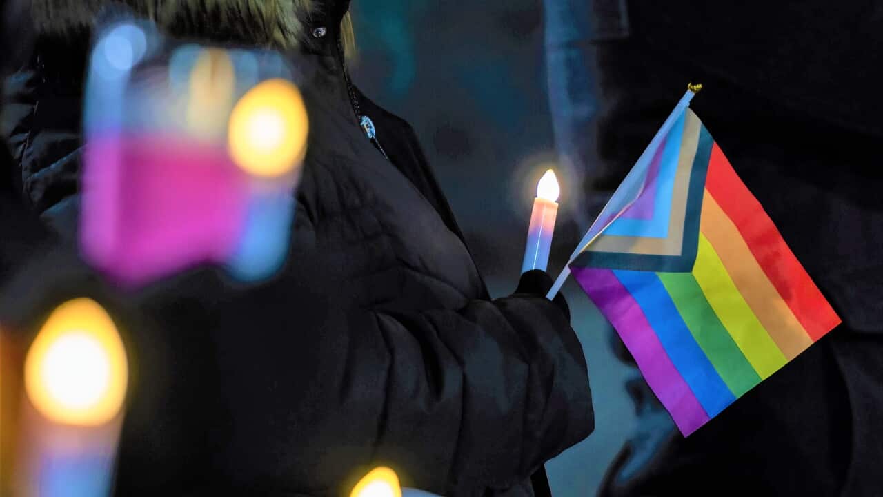 Transgender day of remembrance vigil in Wilkes-Barre, US - 20 Nov 2022