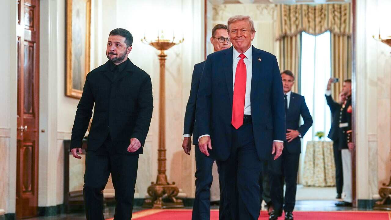 US President Trump meets Ukraine's President and European leaders at White House