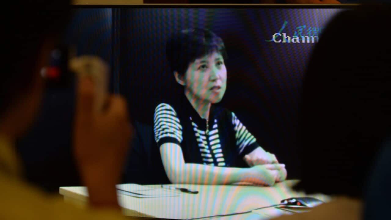 Gu Kailai, wife of Bo Xilai, gives a recorded testimony