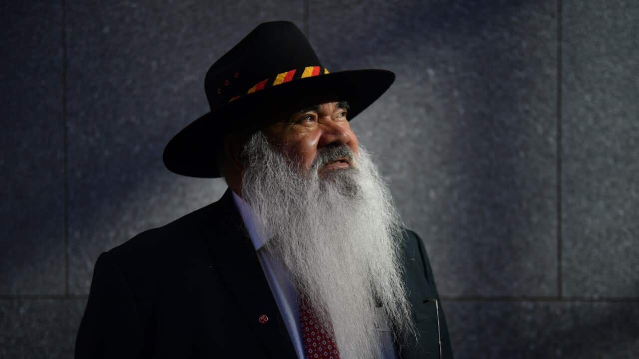 Labor Senator Pat Dodson poses for a portrait at Parliament House in Canberra, Tuesday, August 14, 2018. (AAP Image/Mick Tsikas) NO ARCHIVING