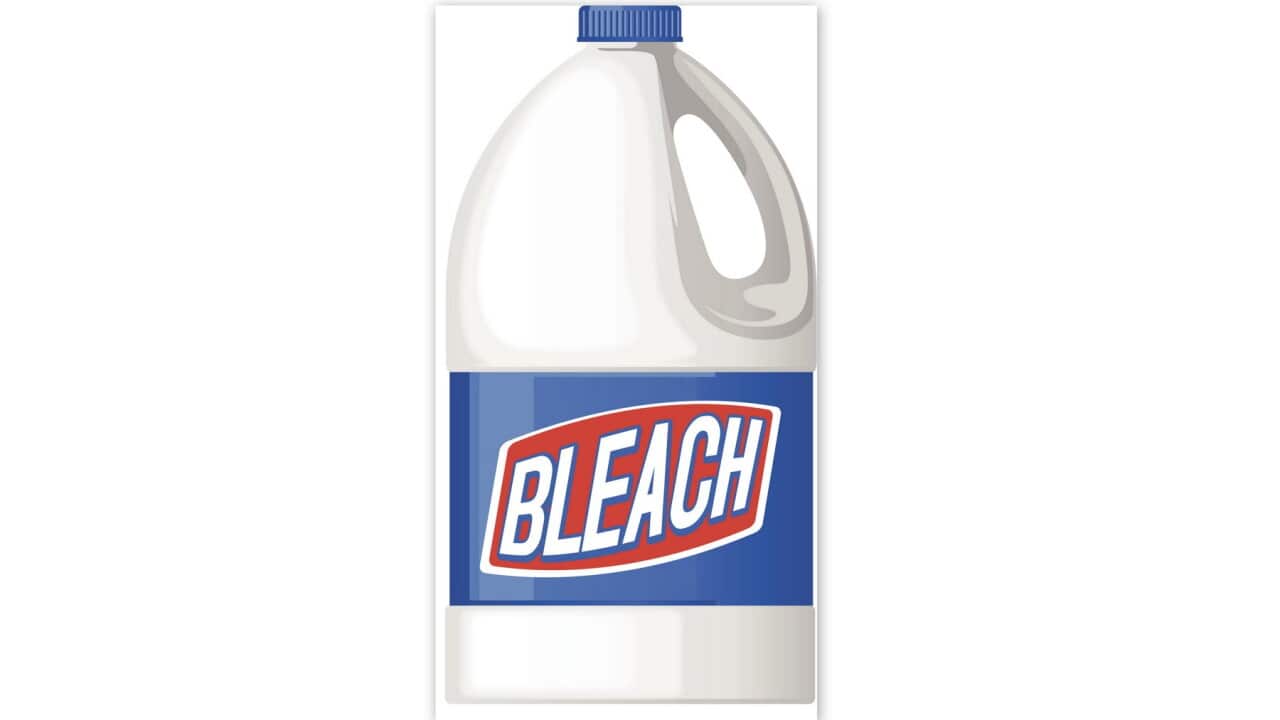 A bottle of bleach