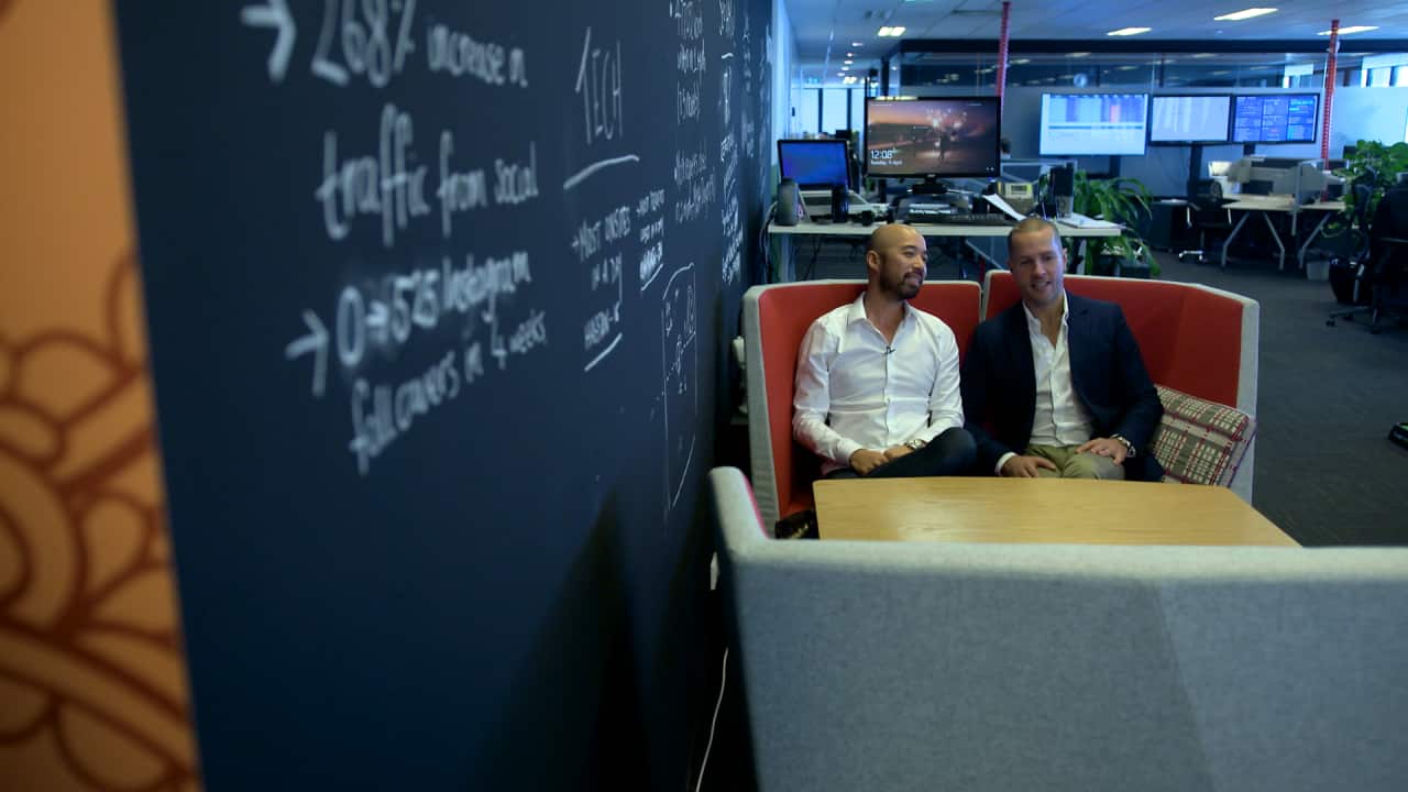 Alex Louey and Nick Bell, founders of Appscore.