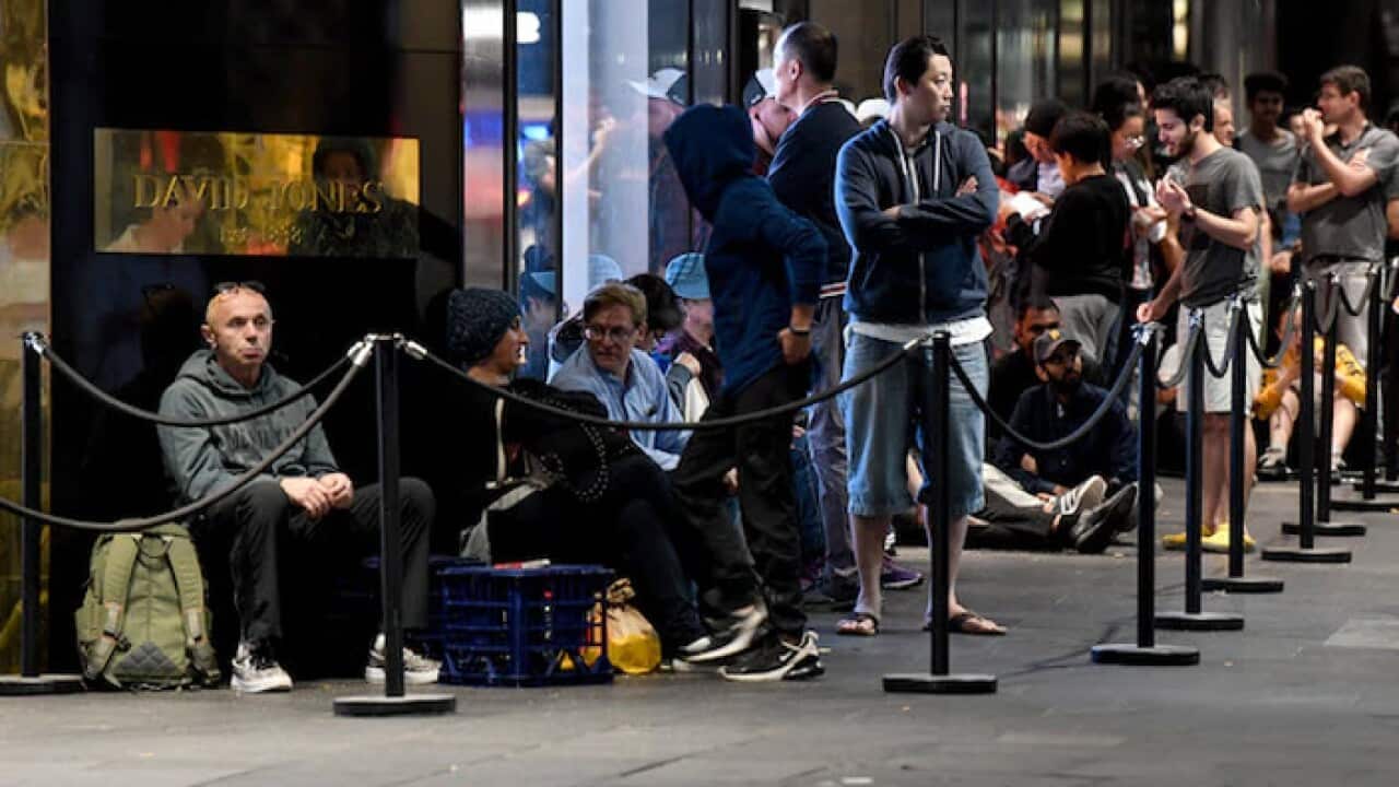 Shoppers queued before the sun even came up.