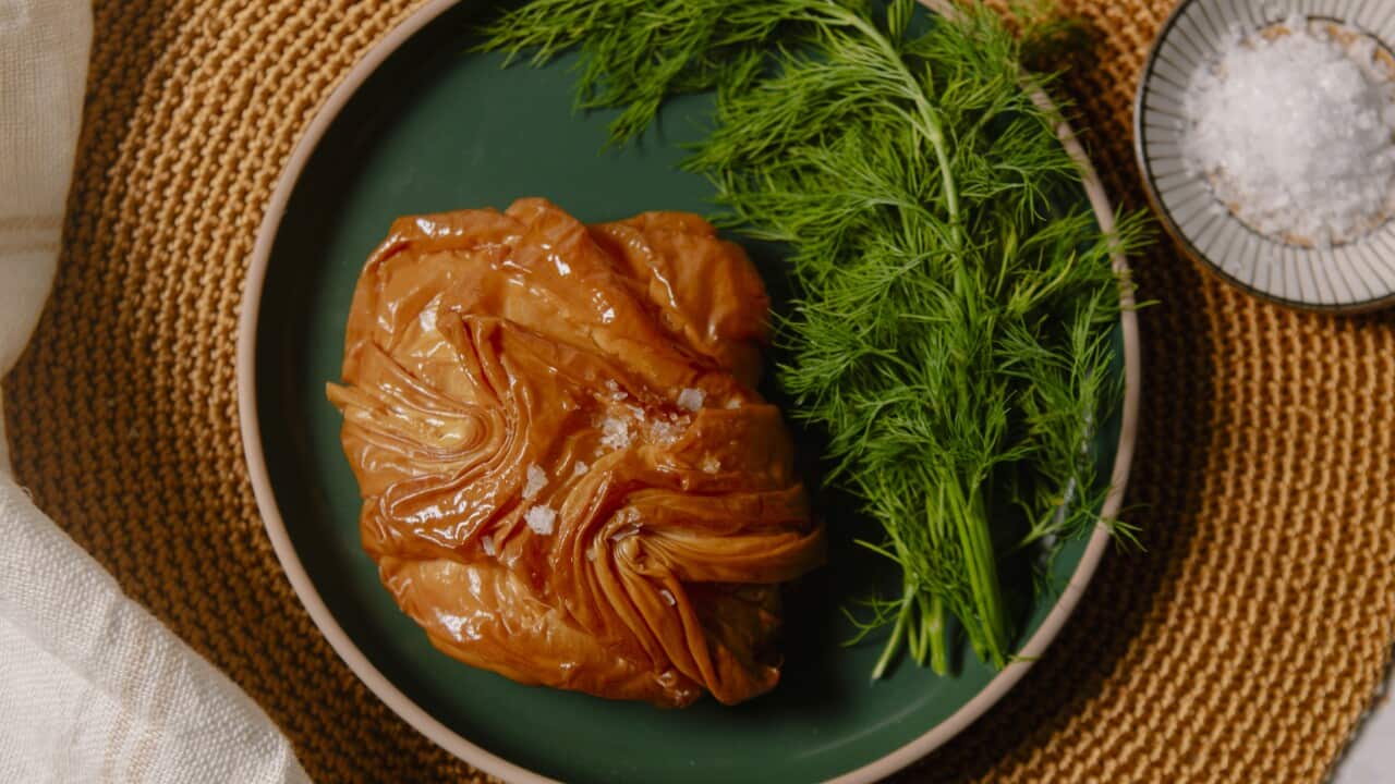 Camel footprint cheese burek