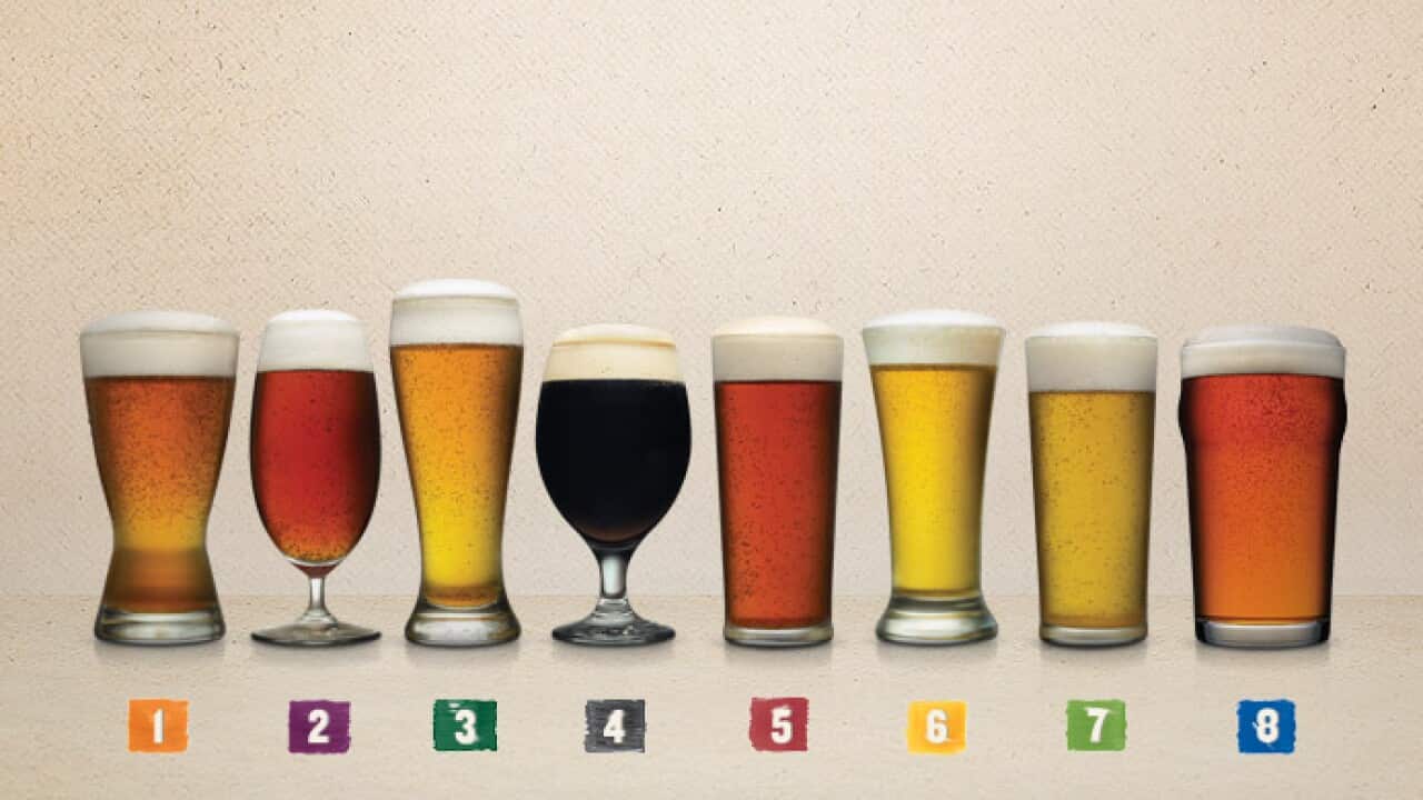 1 to 8 glasses of beer