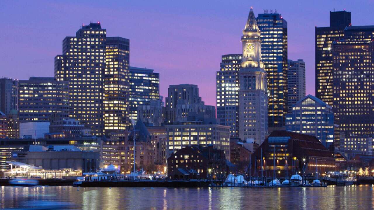 The Boston city skyline