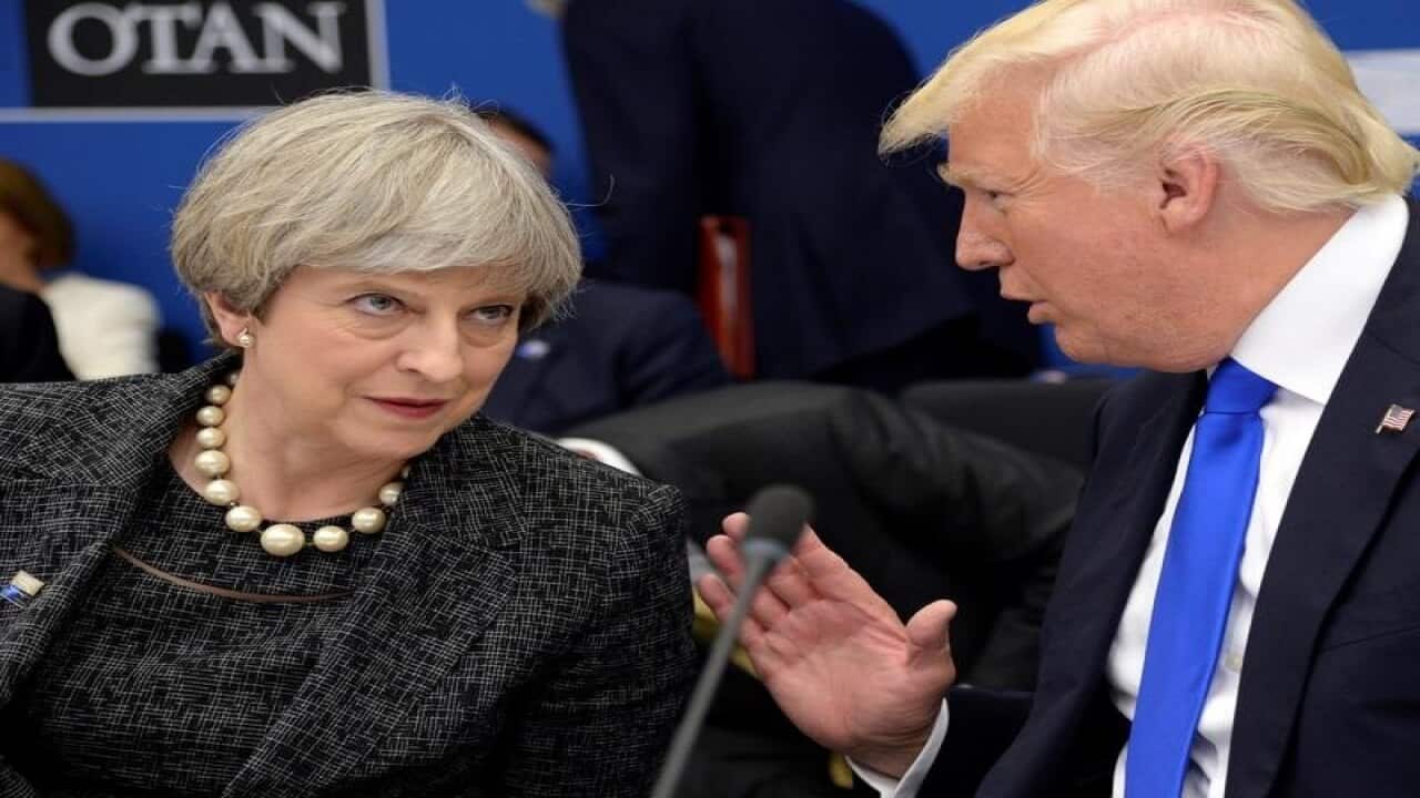 Theresa May and Donald Trump.