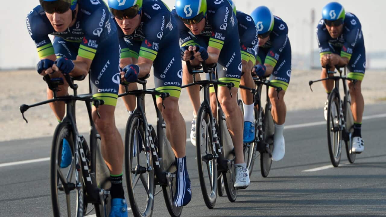 Orica-Bikeexchange Racing Team cyclists