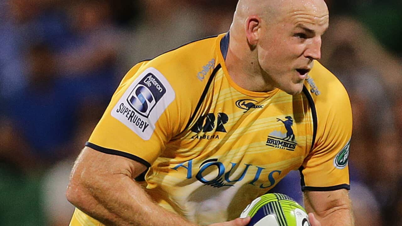 Stephen Moore of the Brumbies