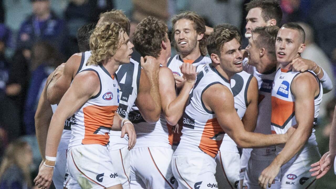 The Giants celebrate