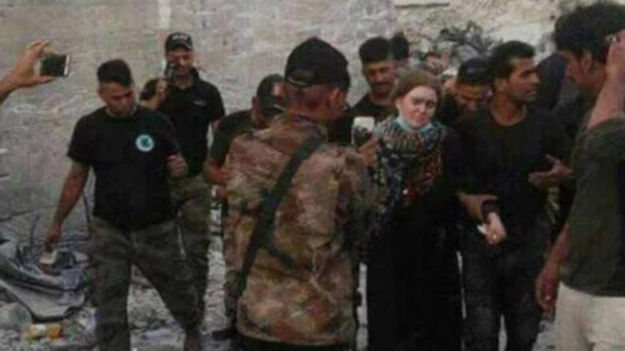Iraqi forces captured German girl Linda W in the streets of Mosul