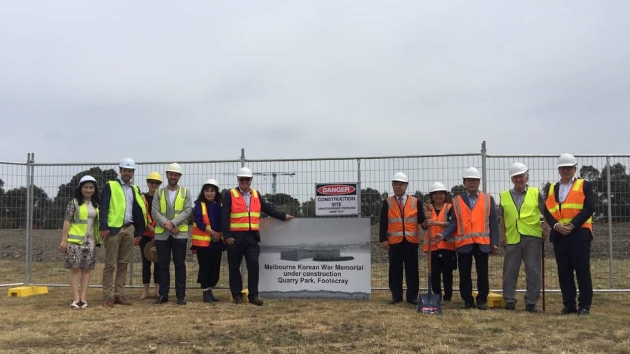 ceremony for the Melbourne Korean War Memorial