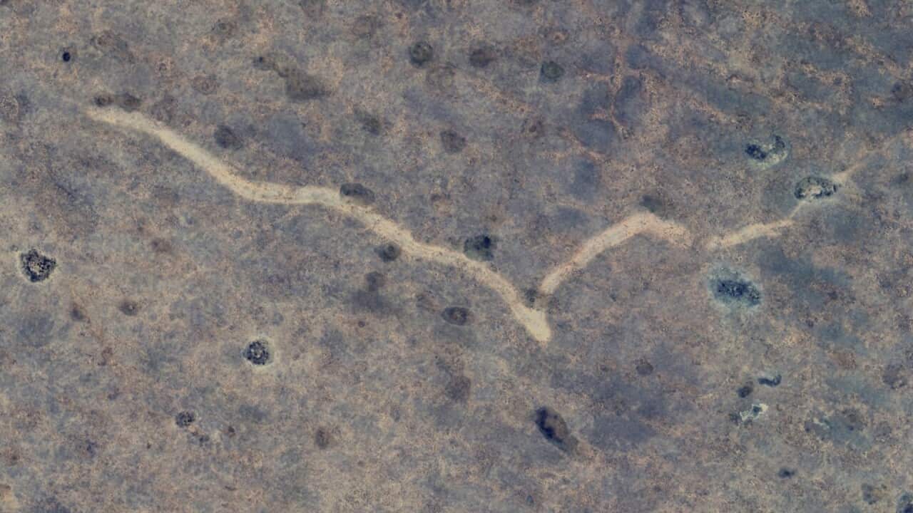 Tornado scar in Nullarbor Plains