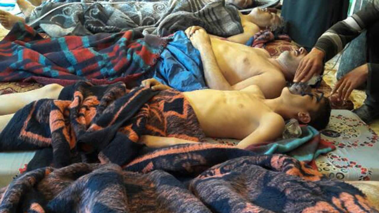 Victims of a suspected chemical weapons attack